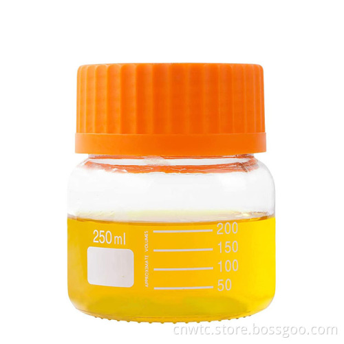 250ml Borosilicate Duran Reagent Bottle Glass with Screw Cap: Laboratory Chemistry Graduated Container